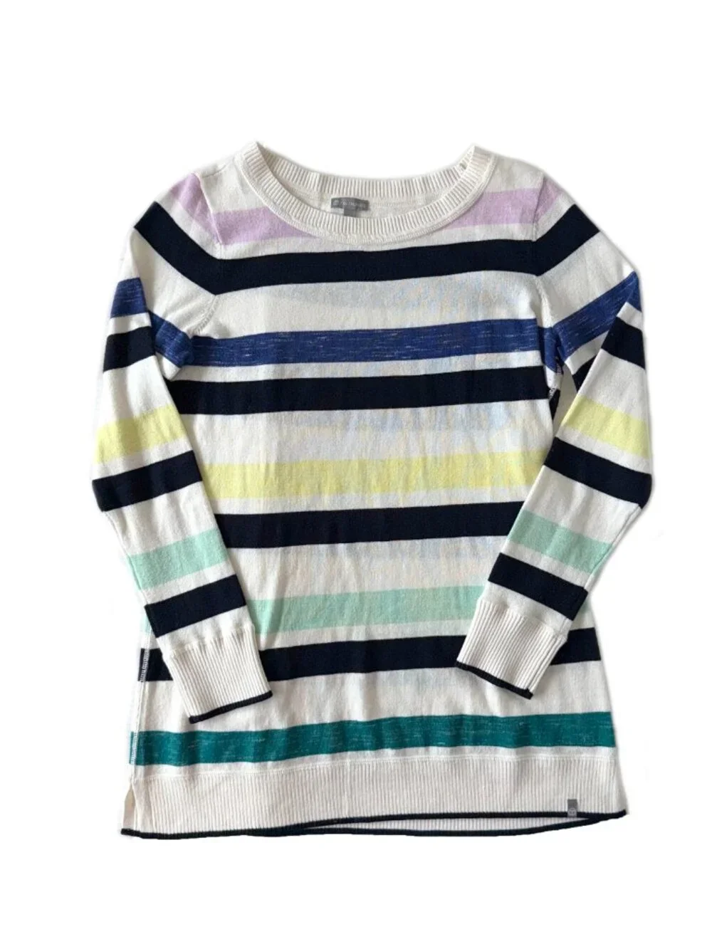 Talbots Tunic Striped Crewneck Sweater